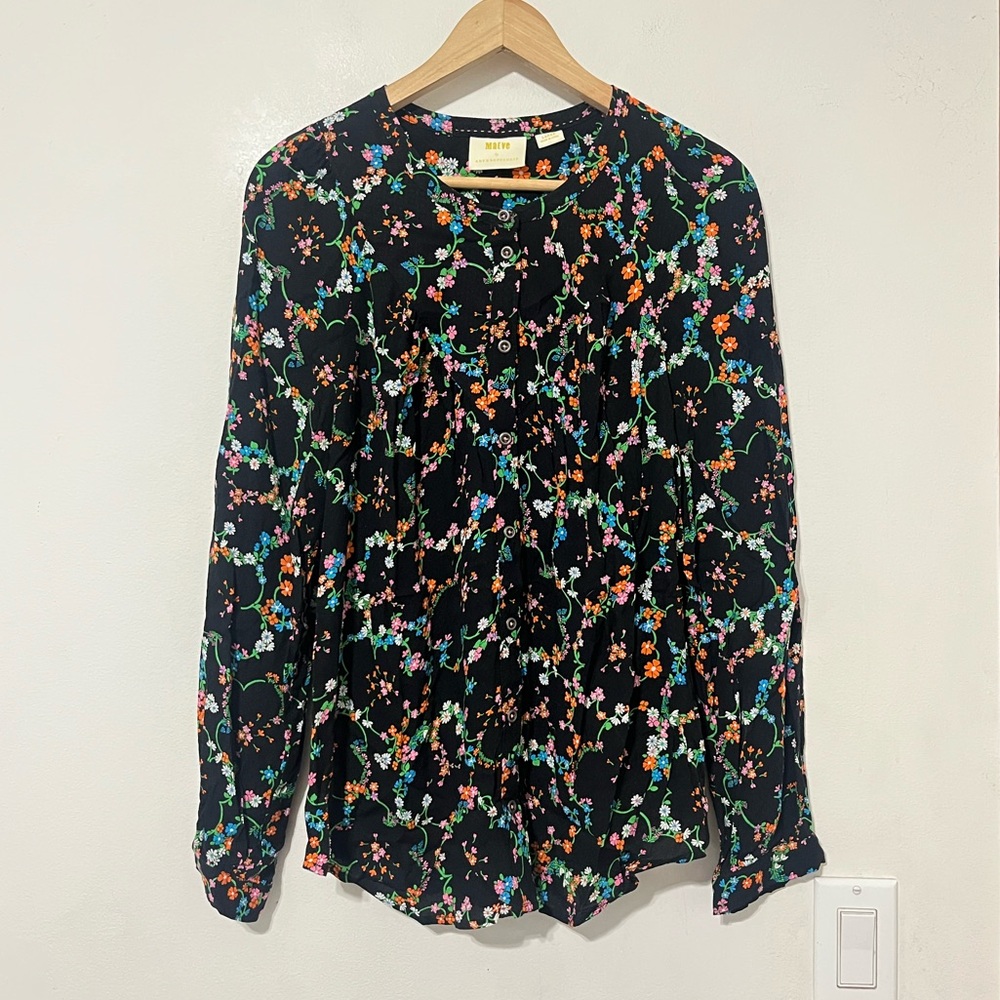Maeve Floral Blouse Avignon Large Black